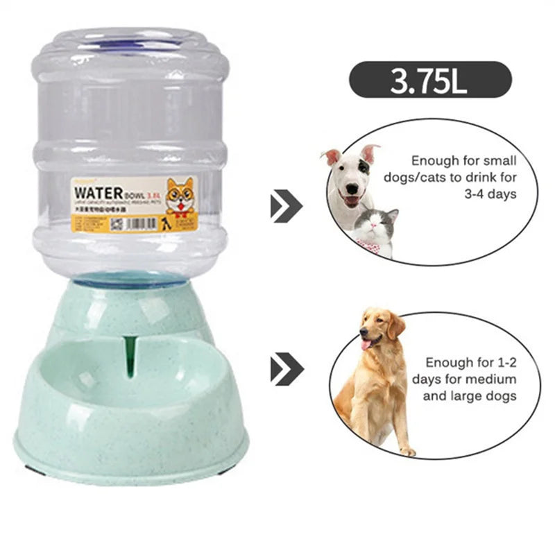 3.8L Pet Dog Cat Automatic Feeders Large Capacity Drinking Water Fountain.